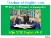 AQA 9-1 Writing to Present a Viewpoint (Paper 2 Section B) Teaching Resources (slide 1/79)